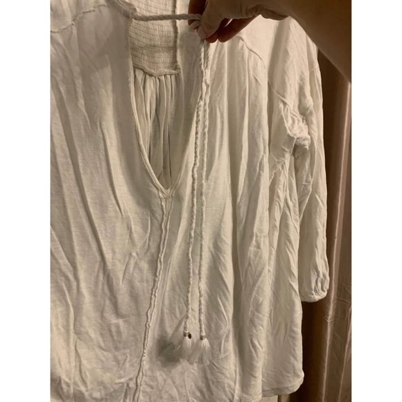 We The Free white oversized boho bohemian women’s small top (bin F) - Picture 2 of 5